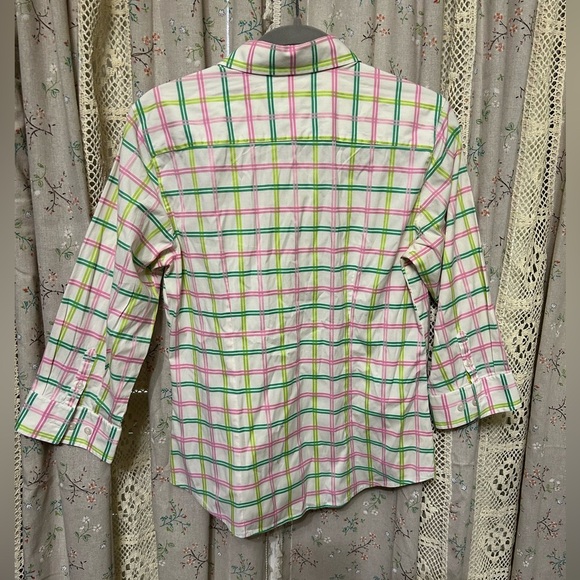Lilly Pulitzer Dress Shirt Pink Button Cotton Blouse Size 10 - Picture 4 of 4